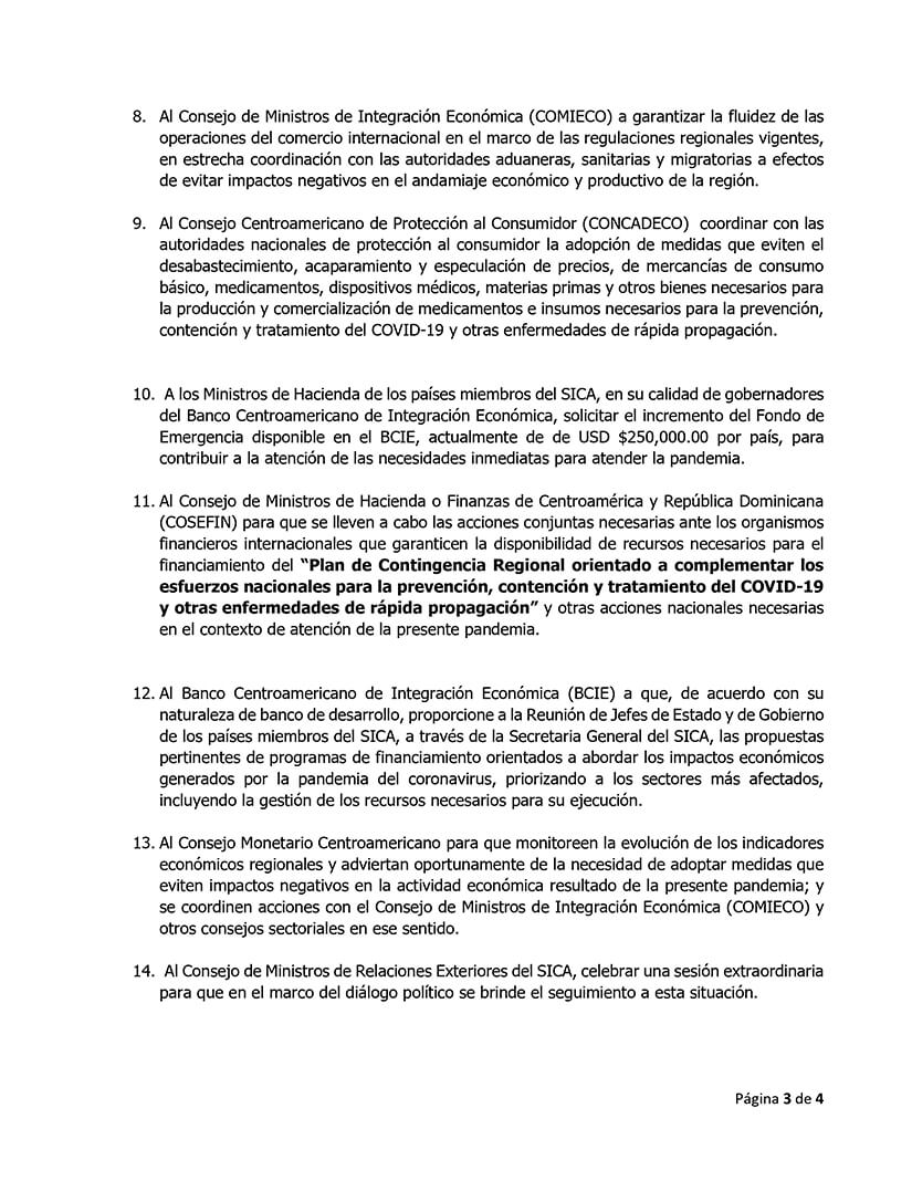 declaracion-jefes-estado-gobierno-sica-coronavirus